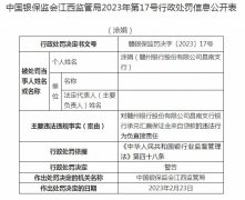  赣州银行四支行合计被罚120万：涉银行承兑汇票违法行为 