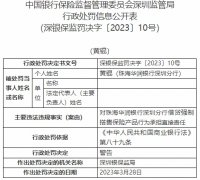  珠海华润银行深圳分行被罚 借贷强制搭售保险产品 