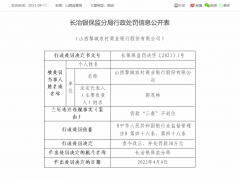  山西黎城农商银行被罚30万：因贷款“三查”不到位 