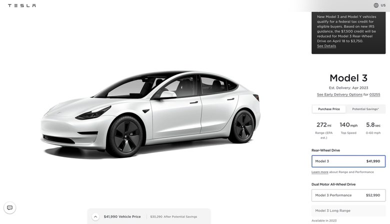 特斯拉香港宣布4月15日减价 Model 3 Performance减价最多达14%